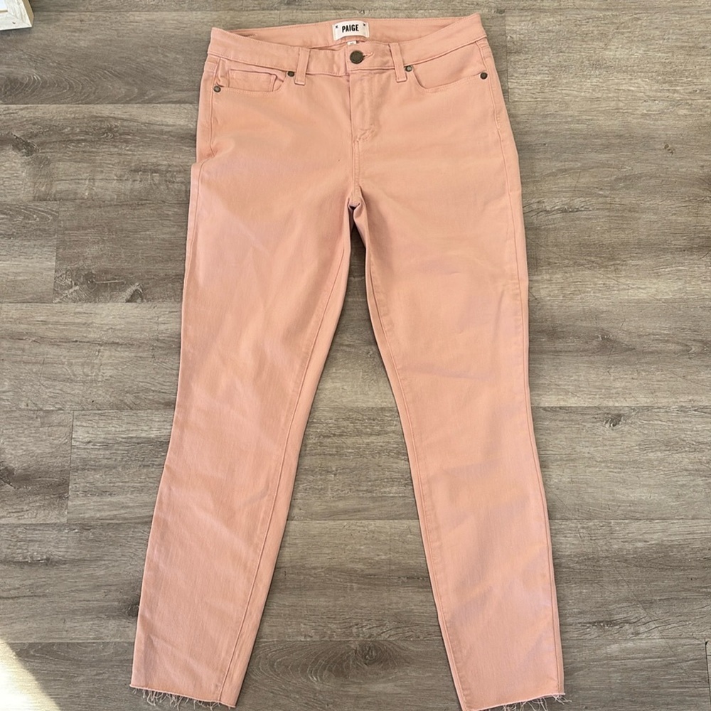 Paige Verdugo Crop Pink Jeans Sz 30/L